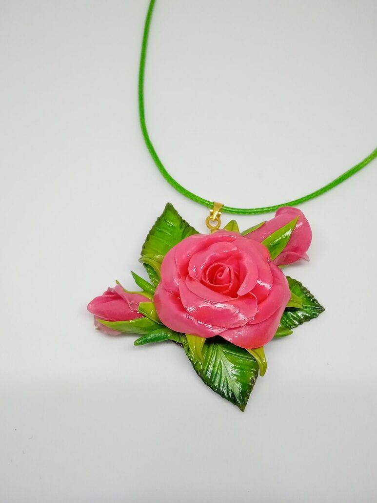 Pink Rose Pendant