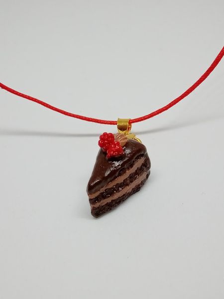 Chocolate cake piece Pendant